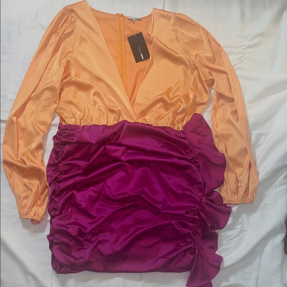 Orange and Fuschia Mini Dress